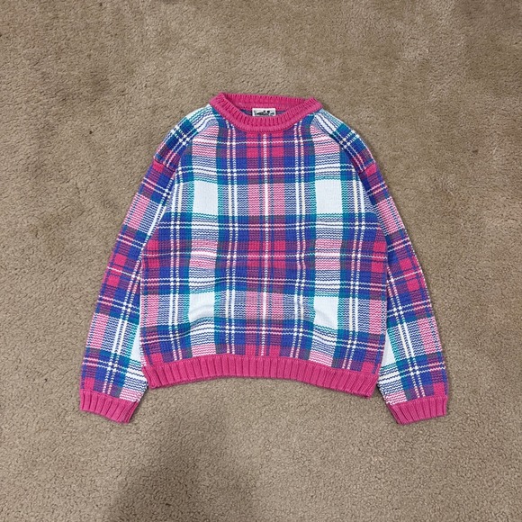 Northern Reflections Sweaters - Vintage Multicolor cotton knit grandma sweater